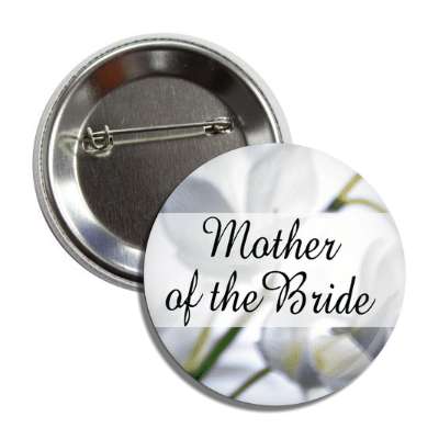 mother of the bride flowers rectangle button