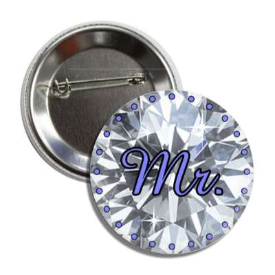mr mister cursive diamond button