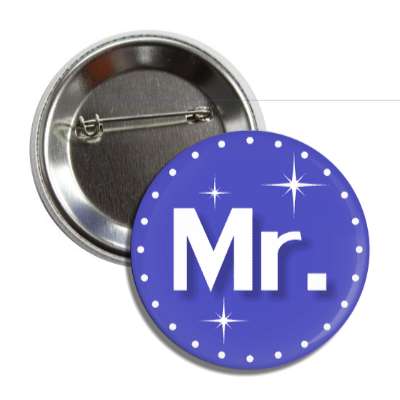 mr mister dot border stars blue button