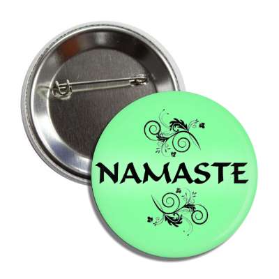 namaste mint green  button