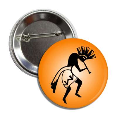 native american dancer peach gradient button