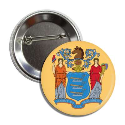 new jersey state flag usa button