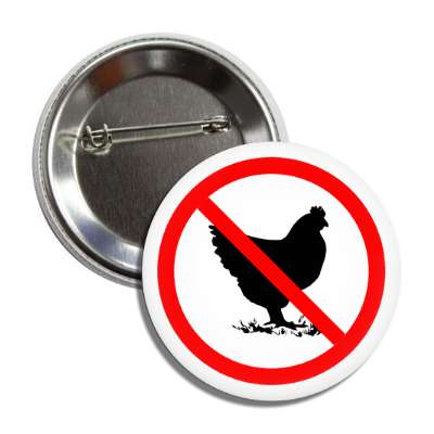 no chickens silhouette red slash button