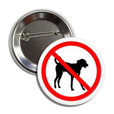 no dogs silhouette red slash button