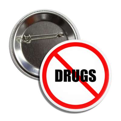 no drugs red slash button