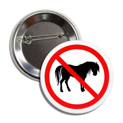no horses silhouette button