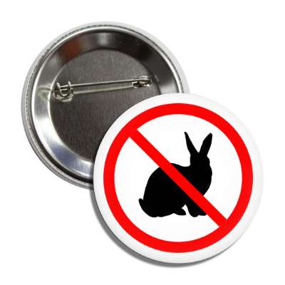 no rabbits silhouette red slash button