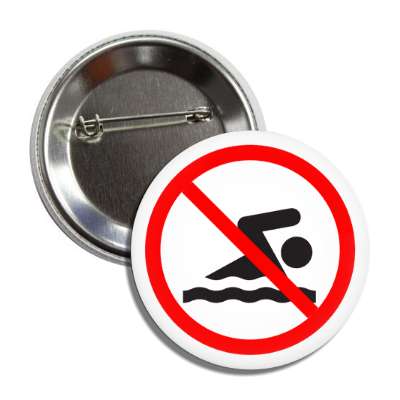 no swimming symbol red slash button
