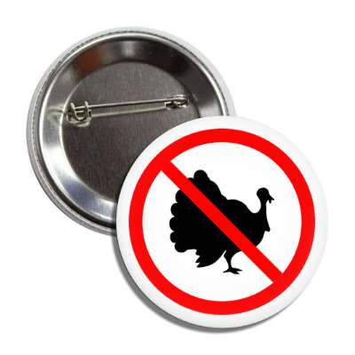 no turkeys silhouette red slash button