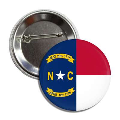 north carolina state flag usa button