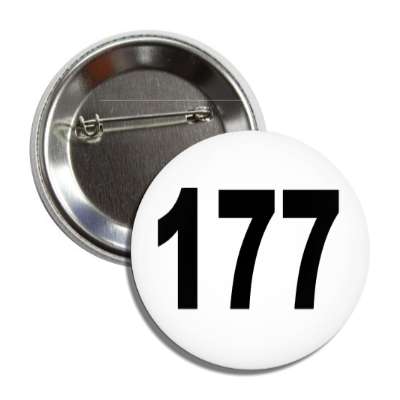 number 177 white black button