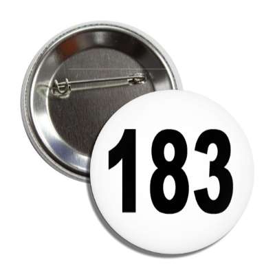 number 183 white black button