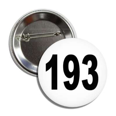 number 193 white black button