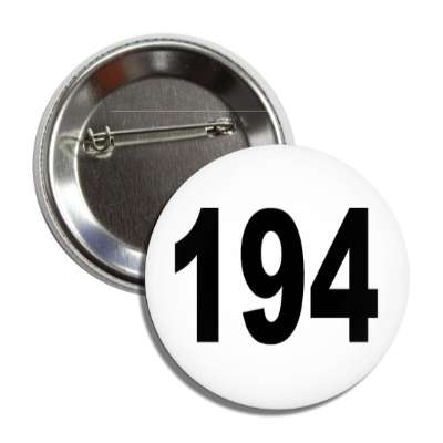 number 194 white black button
