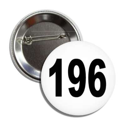 number 196 white black button