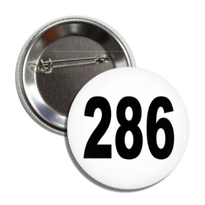 number 286 white black button