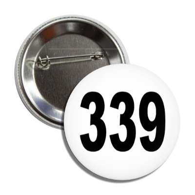 Number 350 White Black Button | Wacky Buttons