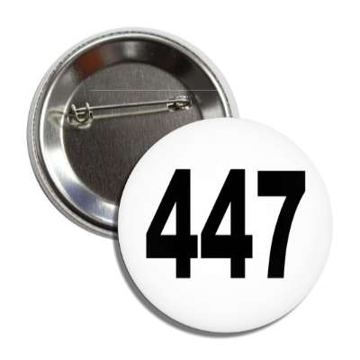 number 447 white black button