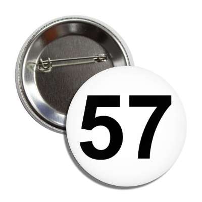 number 57 white black button