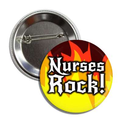 nurses rock flames button