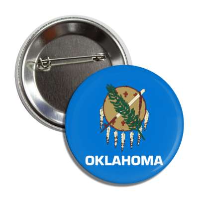 oklahoma state flag usa button