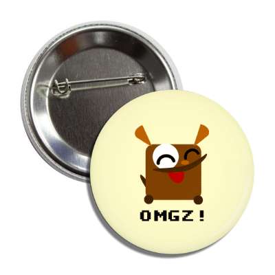 omgz cartoon dog button