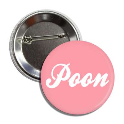 poon pink white button