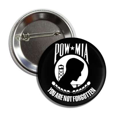 pow mia you are not forgotten button