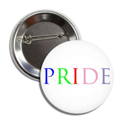 pride white rainbow button