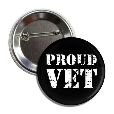 proud vet black stencil button