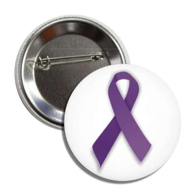 purple awareness ribbon button