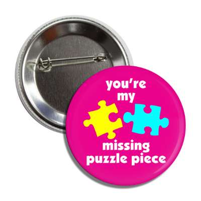 puzzle piece valentines sweet button