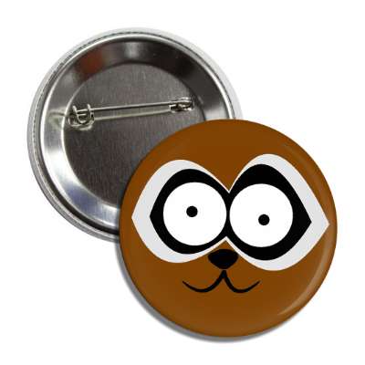 raccoon smile face button
