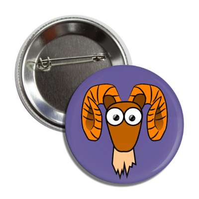 ram cute cartoon button