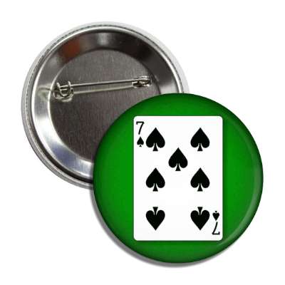 seven of spades playing card button
