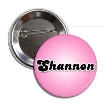 shannon female name pink button