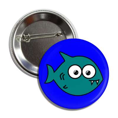 shark cute cartoon button