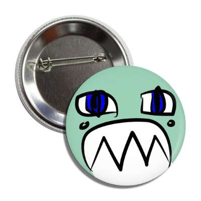 sharp teeth smile face button