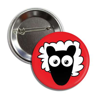 sheep cute cartoon button