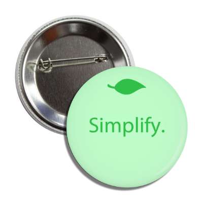 simplify green small leaf button