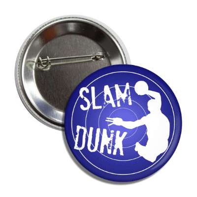 slam dunk basketball player silhouette button