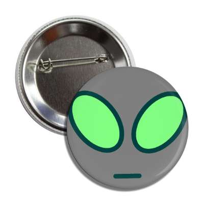 smile face alien grey button