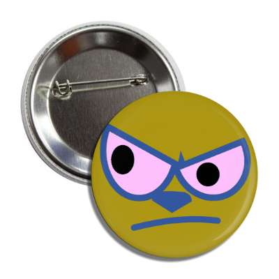 smile face angry animal button