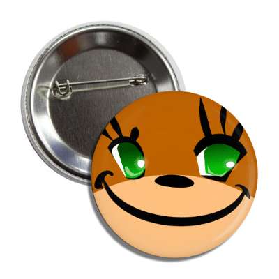 smile face bear cute button