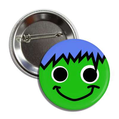 smile face green twisty smile button