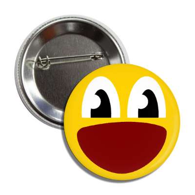 smile open wide mouth eyes button