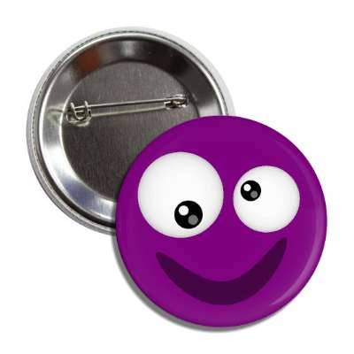 smile face purple crossed eyes button
