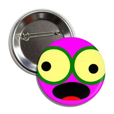 smile face purple google eyes button