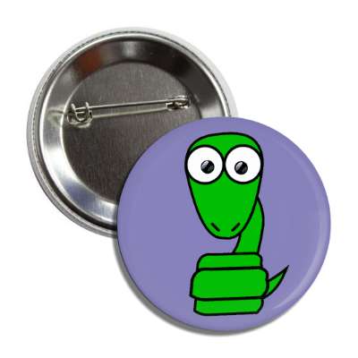 snake cute cartoon button