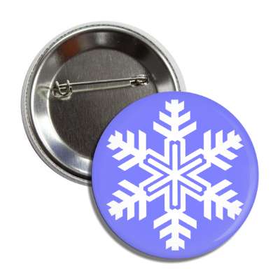 snowflake blue white button